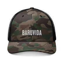 Load image into Gallery viewer, Camouflage Trucker Hat with 'BARUVIDA' Embroidery - Stylish Outdoor Headwear for Adventurers
